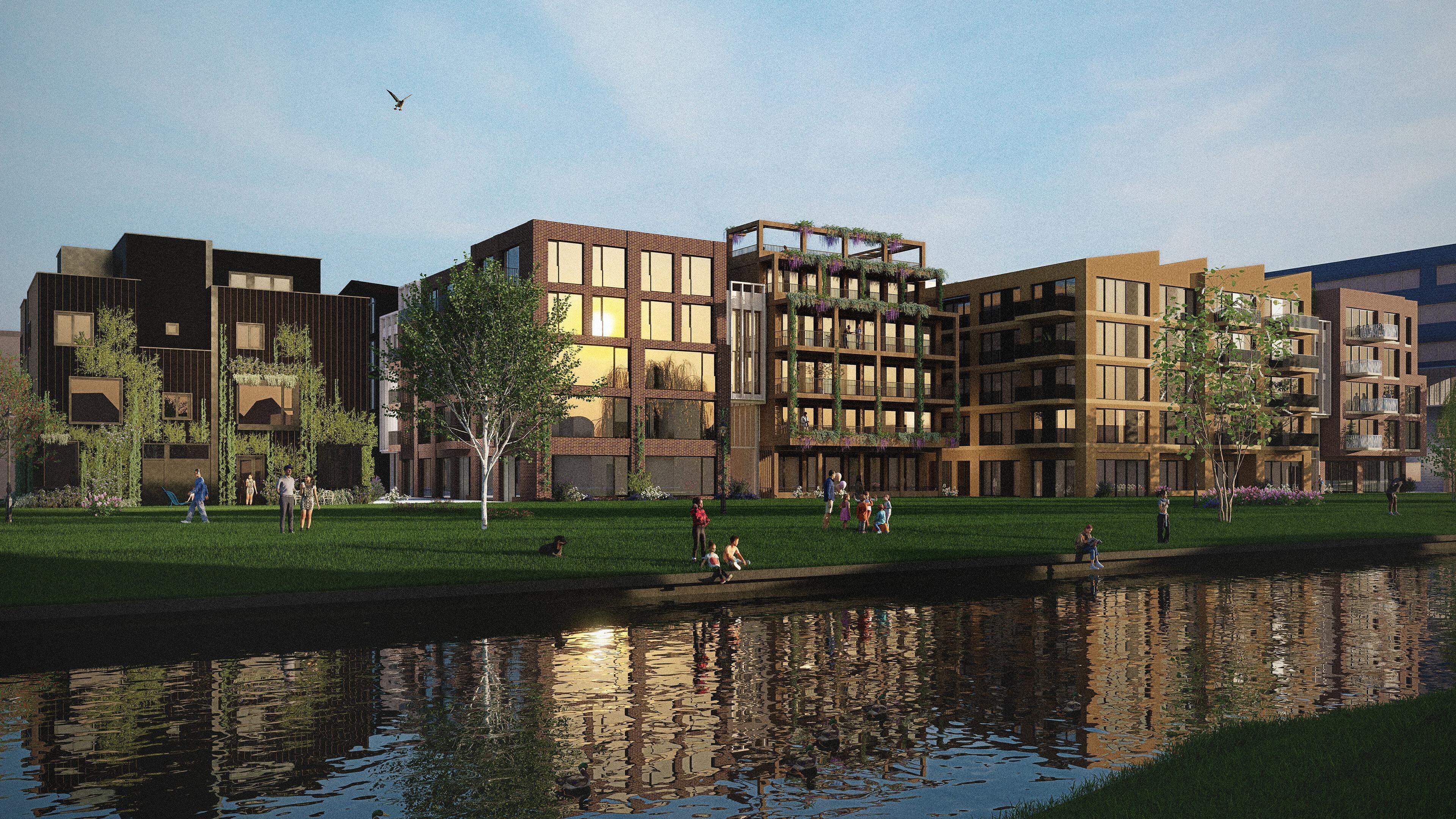 Watt komt op de plaats Stadsbouwhuis, met 157 appartementen. ’Waanzinnig mooi’